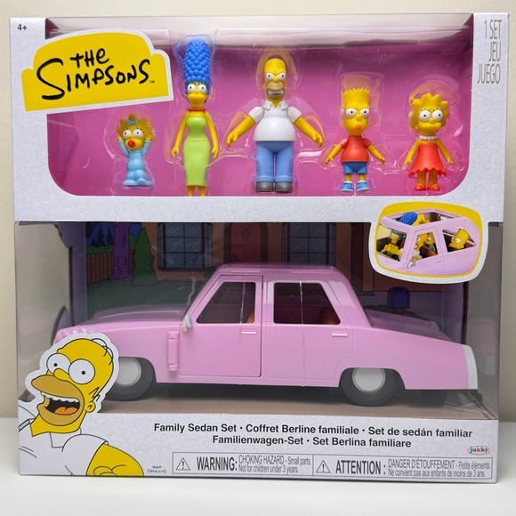Jakks Other - The Simpsons 2.5" Family Sedan Set Jakks Pacific NEW - SEALED